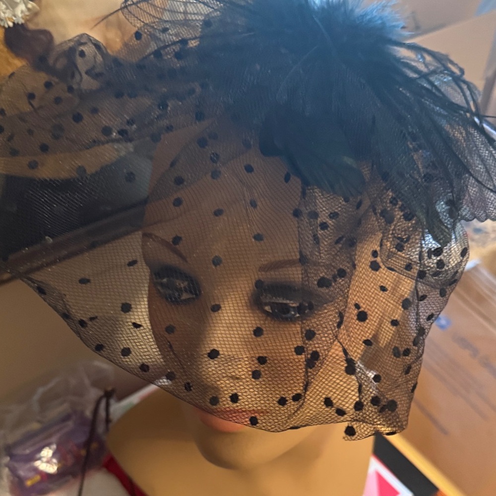 Elegant Black Veil Fascinator
